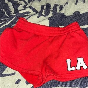 Charlotte Russe Vibrant Red Athletic Shorts